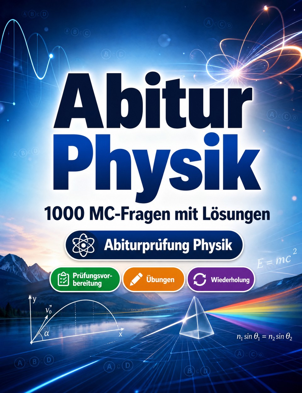 Abitur Physik 2026-2027 : 1000 MC-Fragen mit Lösungen Abitur Physik 2026-2027 : 1000 MC-Fragen mit Lösungen — Prüfungsvorbereitung: MC Theorie, Übungen, Wiederholung, Berufskompetenz, Fallbeispiele und Prüfungssimulation zum Bestehen