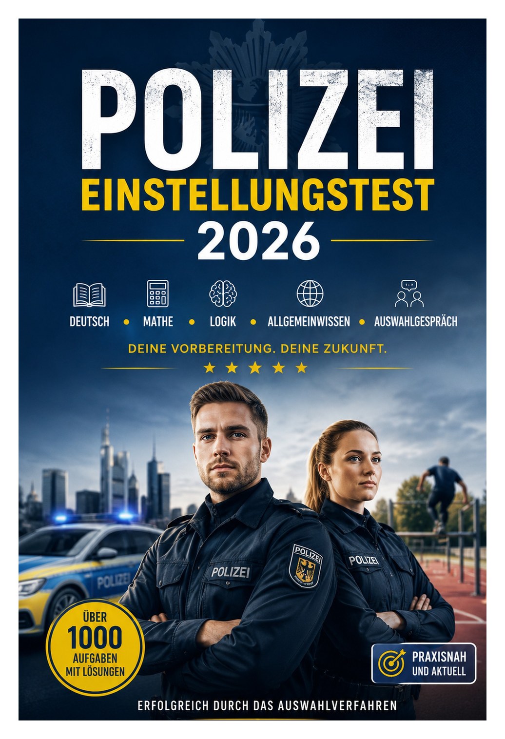 Polizei Einstellungstest 2026 Polizei Einstellungstest 2026 — Prüfungsvorbereitung für den Polizeidienst: über 1000 Aufgaben mit Lösungen, Deutsch, Mathe, Logik, Allgemeinwissen, Konzentration, Persönlichkeitstest, Sporttest und Auswahlgespräch