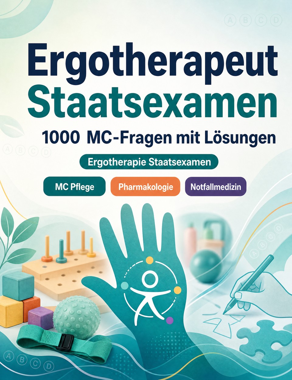 Ergotherapeut Staatsexamen 2026-2027 : 1000 MC-Fragen mit Lösungen — Vorbereitung Einstellungstest: MC Pflege, Pharmakologie, Notfallmedizin, Hygiene, Klinische Praxis  mit kommentierten Lösungen