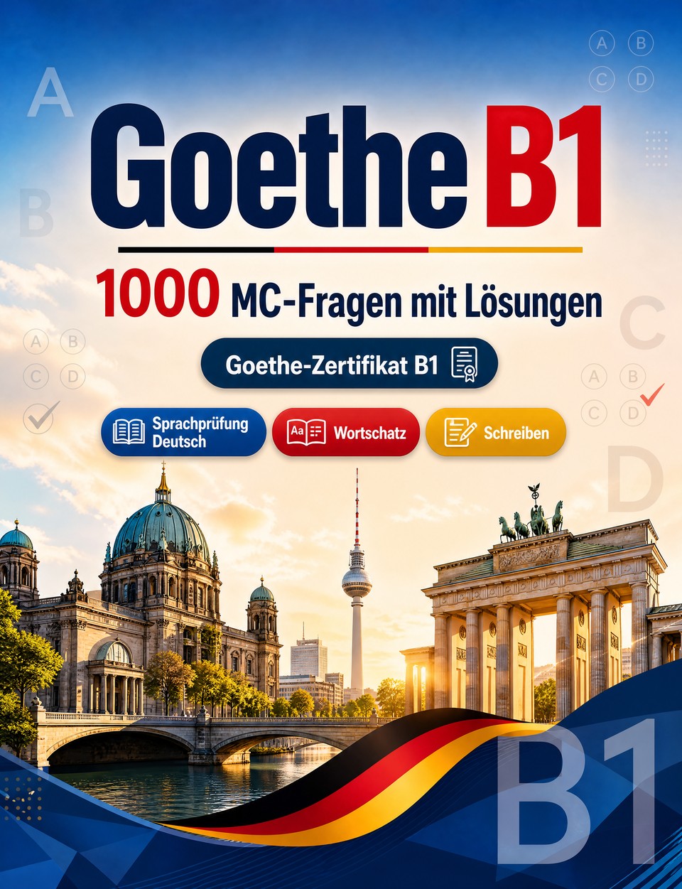 Goethe B1 2026-2027 : 1000 MC-Fragen mit Lösungen Goethe B1 2026-2027 : 1000 MC-Fragen mit Lösungen — Sprachprüfung Deutsch: Leseverstehen, Wortschatz, Schreiben, Rechtschreibung und Prüfungssimulation zum Bestehen