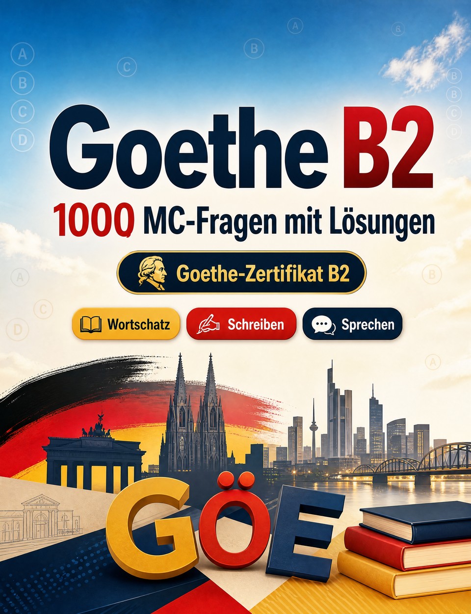 Goethe B2 2026-2027 : 1000 MC-Fragen mit Lösungen Goethe B2 2026-2027 : 1000 MC-Fragen mit Lösungen — Sprachprüfung Deutsch: Wortschatz, Schreiben, Rechtschreibung, Prüfungsformat und Prüfungssimulation zum Bestehen