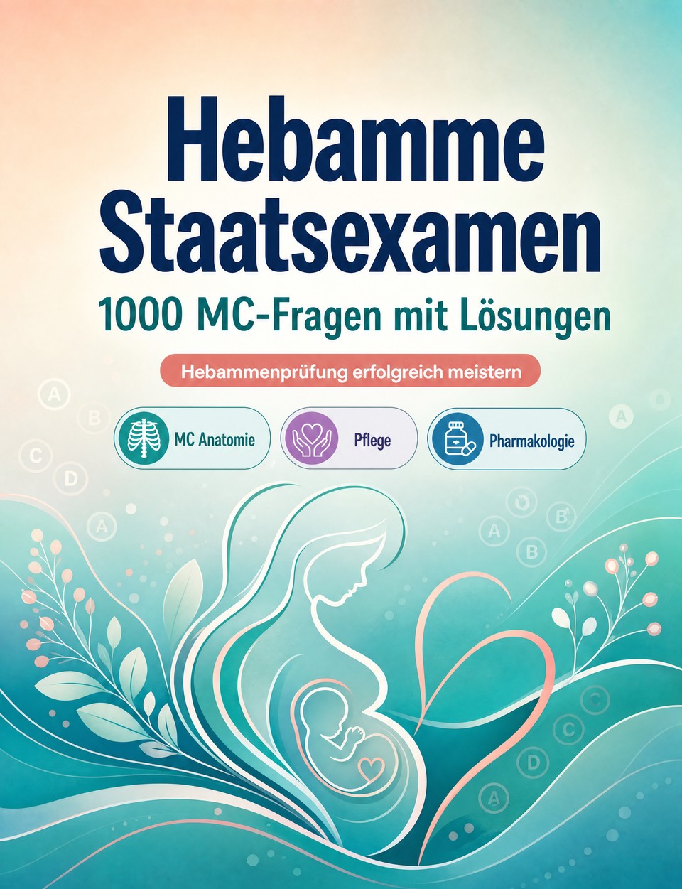 Hebamme Staatsexamen 2026-2027 : 1000 MC-Fragen mit Lösungen — Vorbereitung Einstellungstest: MC Anatomie, Pflege, Pharmakologie, Notfallmedizin, Hygiene  und Prüfungssimulation zum Bestehen