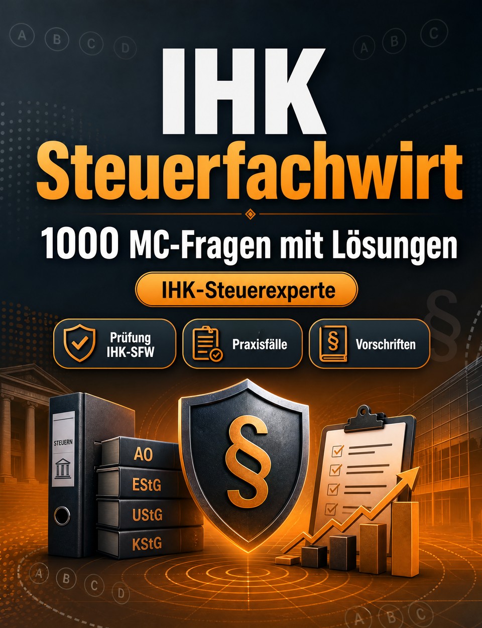 IHK Steuerfachwirt 2026-2027 : 1000 MC-Fragen mit Lösungen — Prüfung IHK-SFW: MC Theorie, Praxisfälle, Vorschriften, Standards, Sicherheit  und Prüfungssimulation zum Bestehen