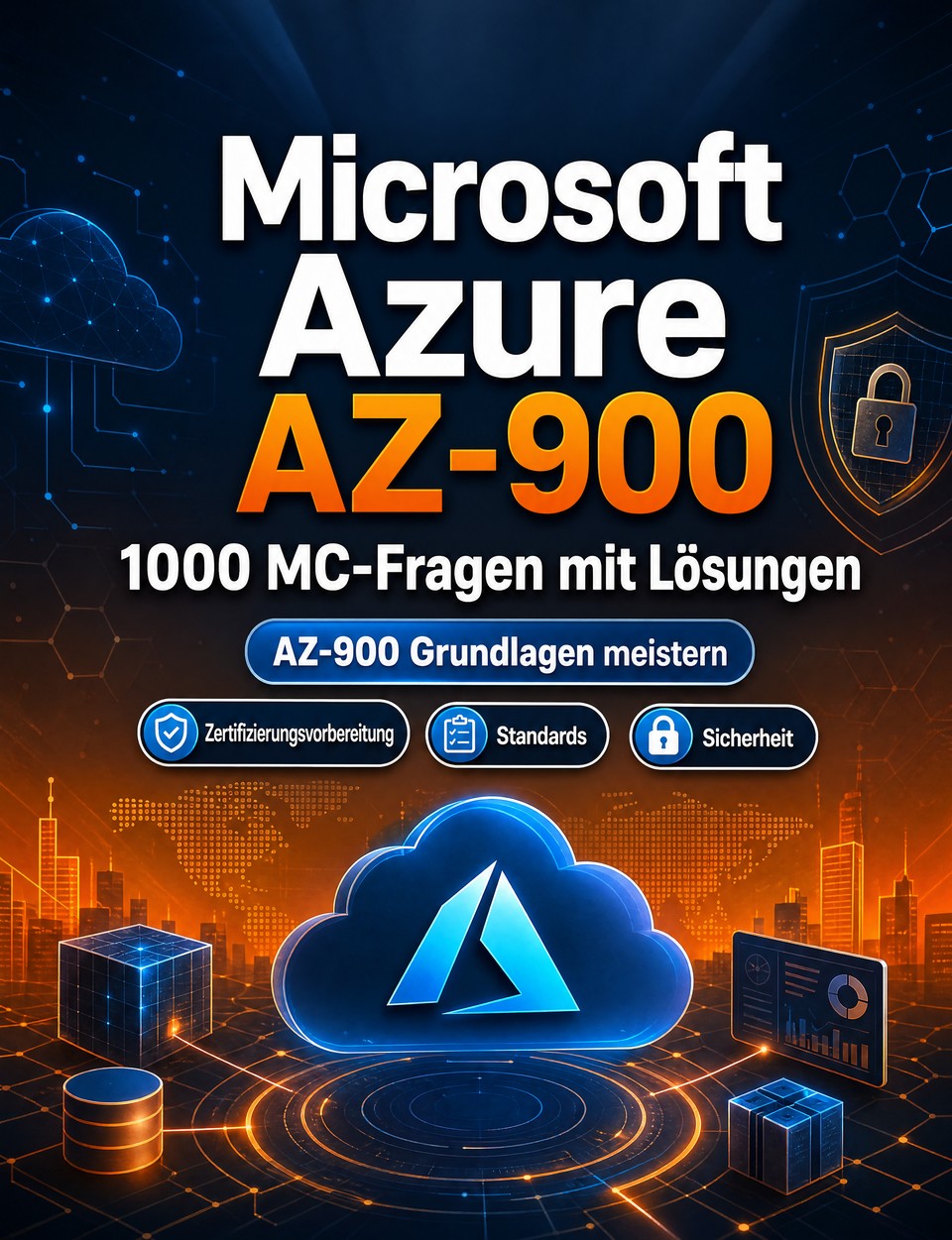 Microsoft Azure AZ-900 2026-2027 : 1000 MC-Fragen mit Lösungen — Zertifizierungsvorbereitung: MC Vorschriften, Standards, Sicherheit, Übungstests, Gezieltes Lernen  und Prüfungssimulation zum Bestehen