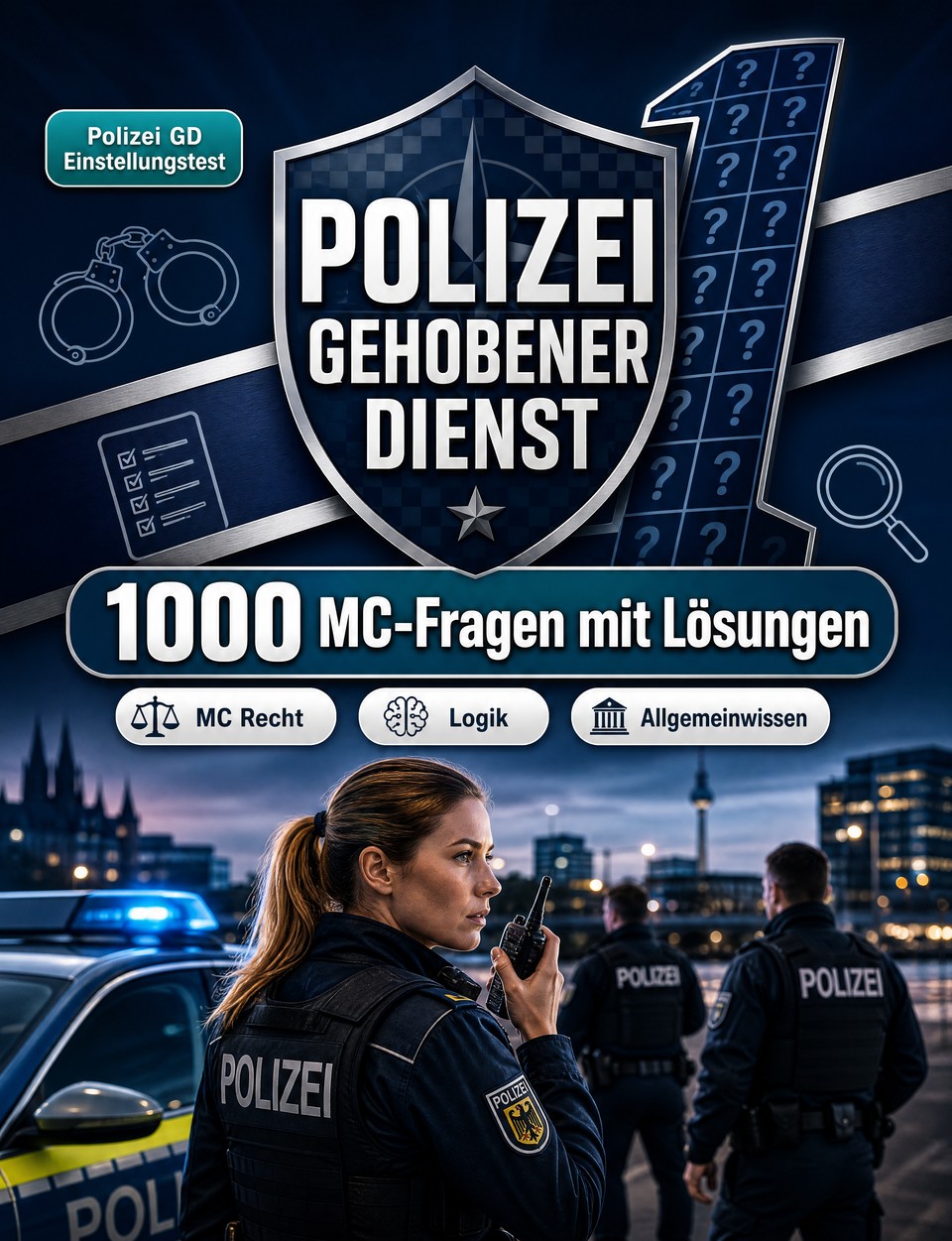 Polizei Gehobener Dienst 2026-2027 : 1000 MC-Fragen mit Lösungen — Vorbereitung Einstellungstest: MC Recht, Sicherheit, Verwaltung, Einsatztaktik, Eigensicherung  und Prüfungssimulation zum Bestehen